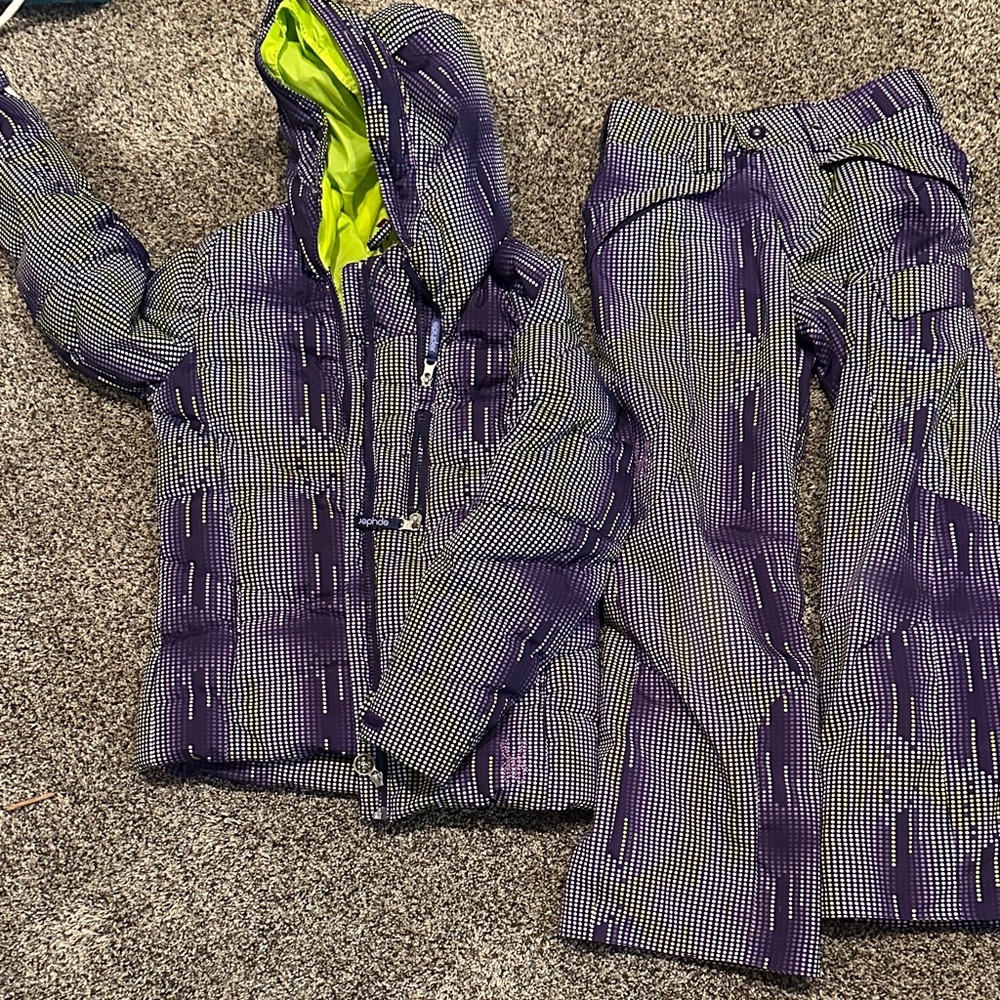 Spyder Purple and Yellow Polka Dot Jacket